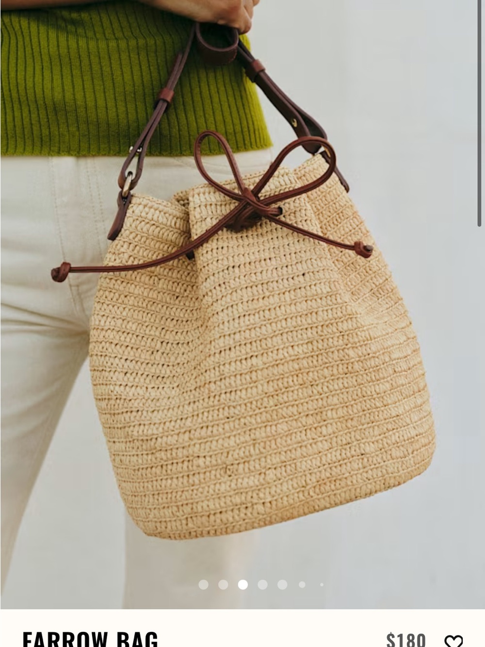 Sezane Farrow Bag Raffia - Picture 13 of 14